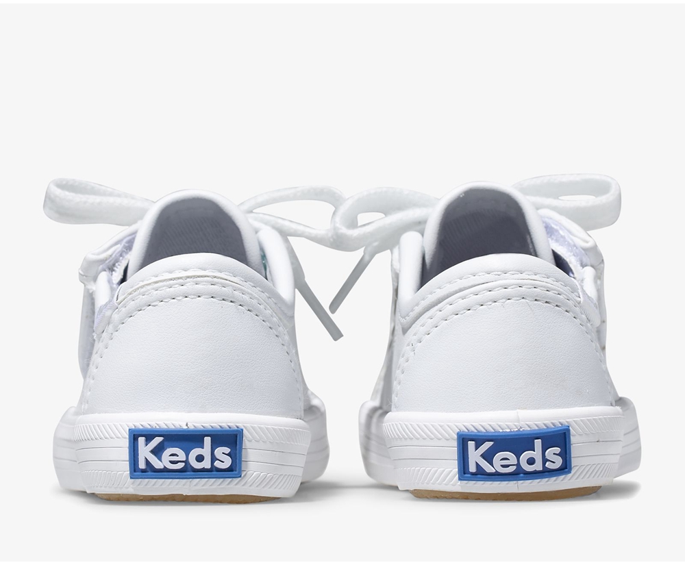 Keds Sneakers White - Kickstart Jr. Leather - Kids NVEQKY-306